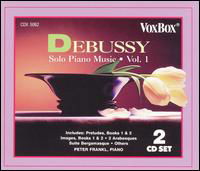 Solo Piano Music 1 - Debussy / Frankl - Música - DAN - 0047163506222 - 4 de novembro de 1992