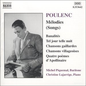 Cover for Piquemallajarrige · Poulencmelodies (CD) (2000)