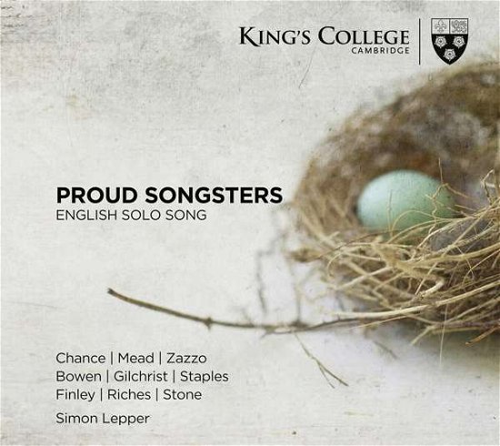 Cover for Gerald Finley / James Gilchrist / Michael Chance / Lawrence Zazzo · Proud Songsters: English Solo Song (CD) (2021)