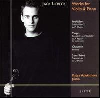 Cover for Jack Liebeck · Works for Violin &amp; Piano (CD) (2005)