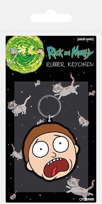 RICK & MORTY - Rubber Keyring - Morty Terrified Fa - Keyrings - Merchandise - PYRAMID - 5050293387222 - February 7, 2019