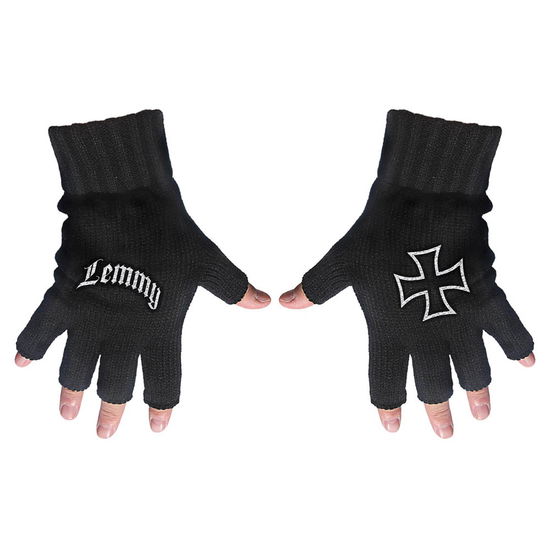 Cover for Lemmy · Lemmy Unisex Fingerless Gloves: Logo &amp; Iron Cross (Black) (Bekleidung) [Black - Unisex edition] (2017)