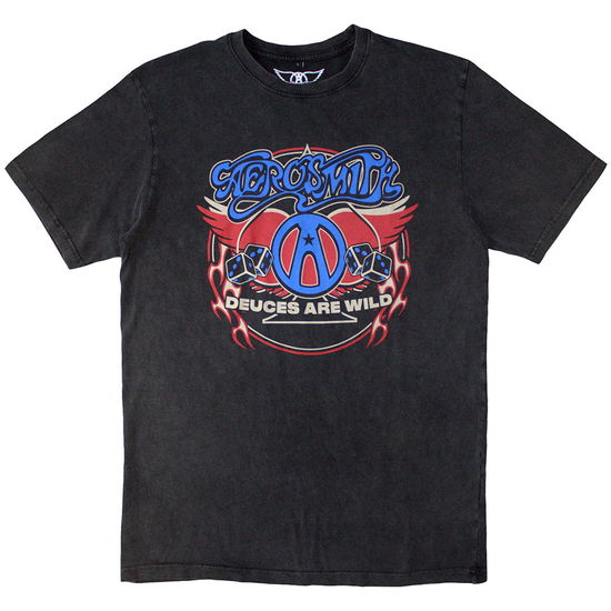 Aerosmith · Aerosmith Unisex Stone Wash T-Shirt: Rainbow Spade (T-shirt) [size S] (2024)