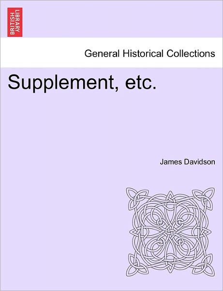 Cover for James Davidson · Supplement, Etc. (Paperback Book) (2011)