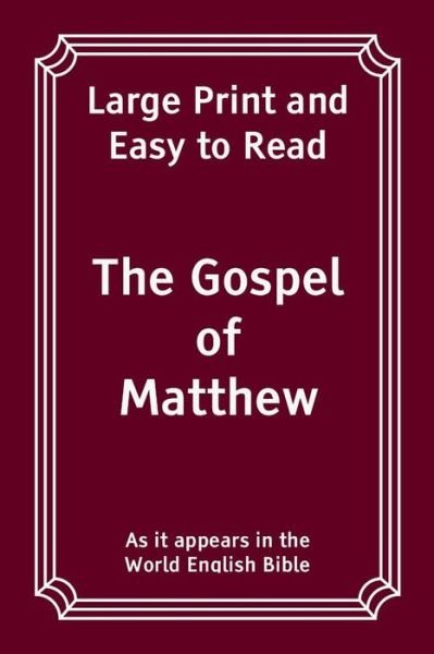 Cover for World English Bible · The Gospel of Matthew (Paperback Bog) (2016)