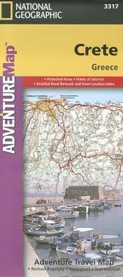 Crete: Travel Maps International Adventure Map - National Geographic Maps - Kirjat - National Geographic Maps - 9781566956222 - 2019