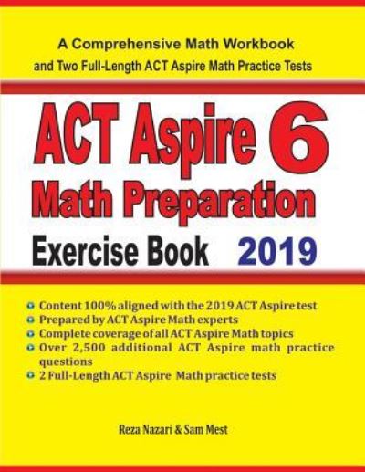 Cover for Reza Nazari · ACT Aspire 6 Math Preparation Exercise Book (Paperback Book) (2019)