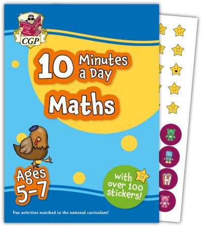 Cover for CGP Books · New 10 Minutes a Day Maths for Ages 5-7 (with reward stickers) - CGP KS1 Activity Books and Cards (Paperback Bog) (2023)