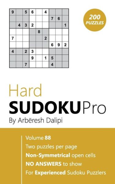 Cover for Arberesh Dalipi · Hard Sudoku Pro (Pocketbok) (2017)