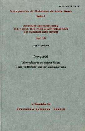 Cover for Leuschner · Novgorod. (Bog) (1981)