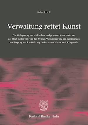 Cover for Heike Schroll · Verwaltung Rettet Kunst (Book) (2023)