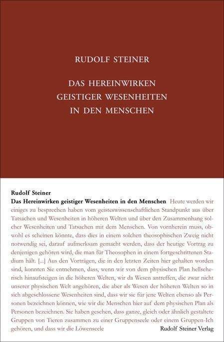 Cover for Steiner · Das Hereinwirken geistiger Wese (Book)