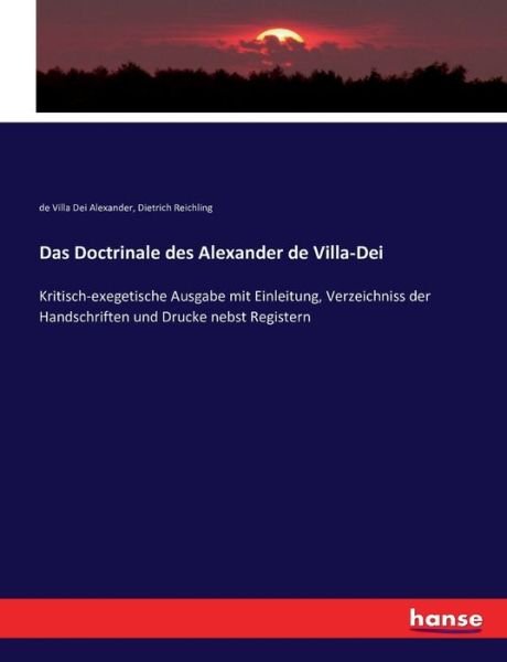 Cover for Alexander · Das Doctrinale des Alexander (Bog) (2016)