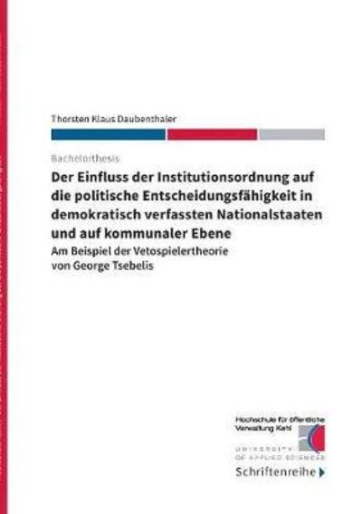 Cover for Daubenthaler · Der Einfluss der Instituti (Bok) (2018)