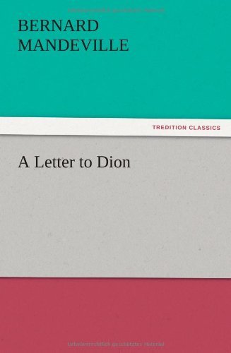 Cover for Bernard Mandeville · A Letter to Dion (Paperback Book) (2012)