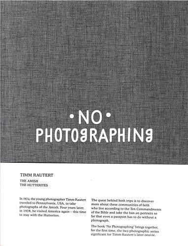Cover for Timm Rautert · Timm Rautert: No Photographing (Hardcover Book) (2025)