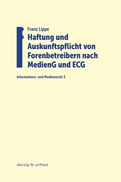 Cover for Lippe · Haftung und Auskunftspflicht von (Bok) (2016)