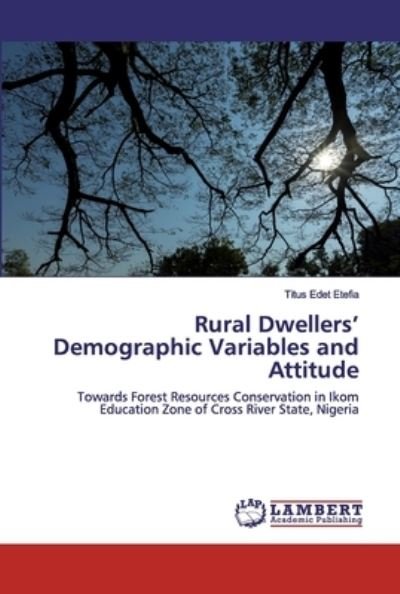 Cover for Etefia · Rural Dwellers' Demographic Vari (Bok) (2020)