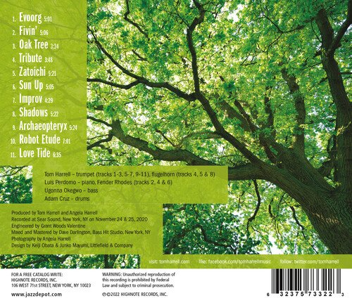 Oak Tree - Tom Harrell - Música - HIGH NOTE - 0632375733223 - 15 de julio de 2022