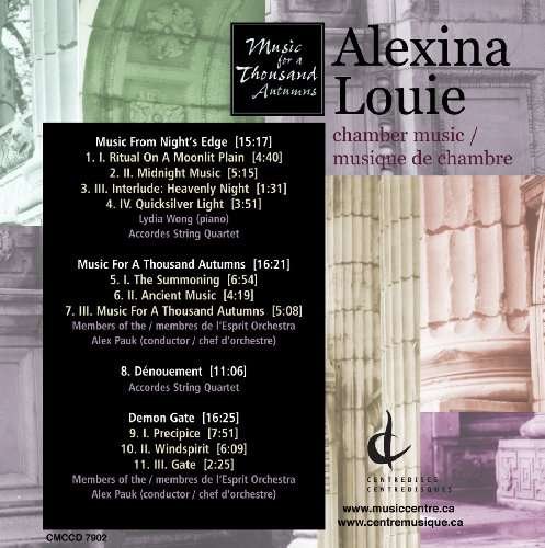 Music for a Thousand Autumns - Alexina Louie - Musik - CEN - 0773811790223 - 1 november 2009