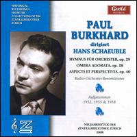 Cover for Schaeuble / Burkhard · Paul Burkhard Sings Hans Schaeuble (CD) (2008)