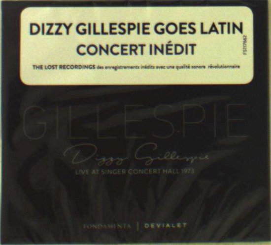 Cover for Dizzy Gillespie · Live At Singer Concert Hall 1973 (CD) (2018)