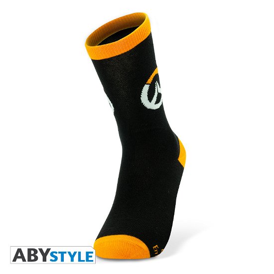 OVERWATCH - Socks - Black & Orange - Logo - Socken - Merchandise - ABYstyle - 3665361021223 - February 7, 2019
