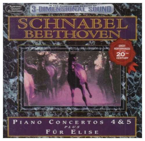 Cover for Artur Schnabel · Beethoven: Piano Concertos 4 &amp; 5 Plus Fur Elise (CD) (2004)