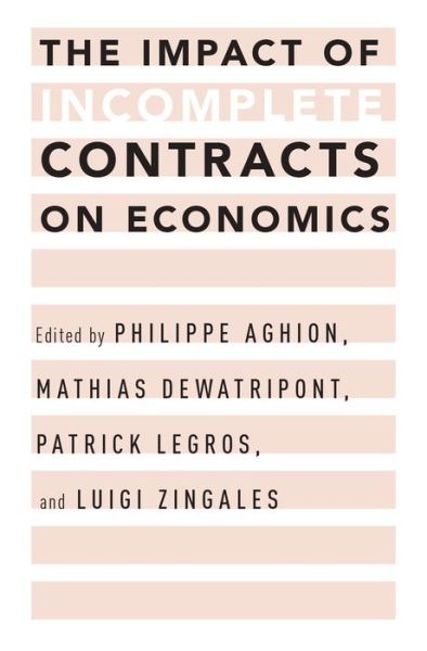 Cover for Philippe Aghion · The Impact of Incomplete Contracts on Economics (Hardcover Book) (2016)