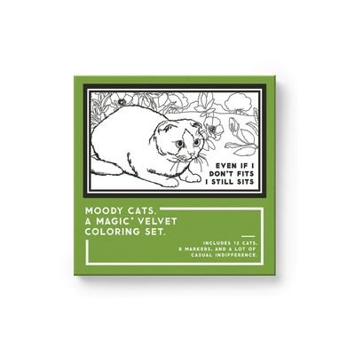 Moody Cats Magic Velvet Coloring Set - Brass Monkey - Bøger - Galison - 9780735381223 - 18. januar 2024