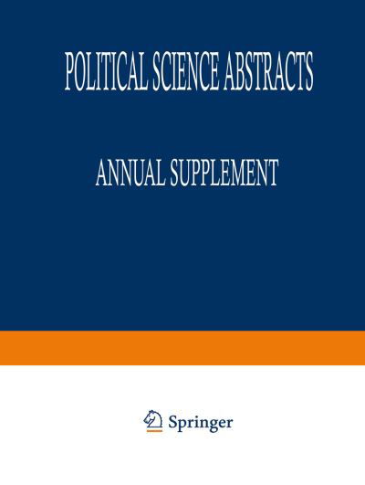 Cover for IFI / Plenum Data Company staff · Political Science Abstracts: 1994 Annual Supplement - Political Science Abstracts (Taschenbuch) [Softcover reprint of the original 1st ed. 1995 edition] (2013)