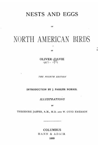 Cover for Oliver Davie · Nests and Eggs of North American Birds (Paperback Book) (2016)