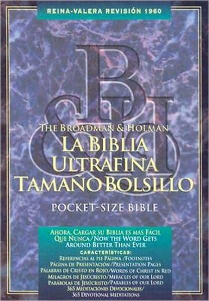 Cover for Bible · RVR 1960 Biblia Ultrafina Tamano Bolsillo, piel fabricada negro (Leather Book) (1996)