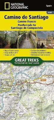 Cover for National Geographic Maps · Camino de Santiago - Camino Frances Map 4 of 4: Ponferrada to Santiago de Compostela - National Geographic Trails Illustrated Map (Landkarten) (2024)
