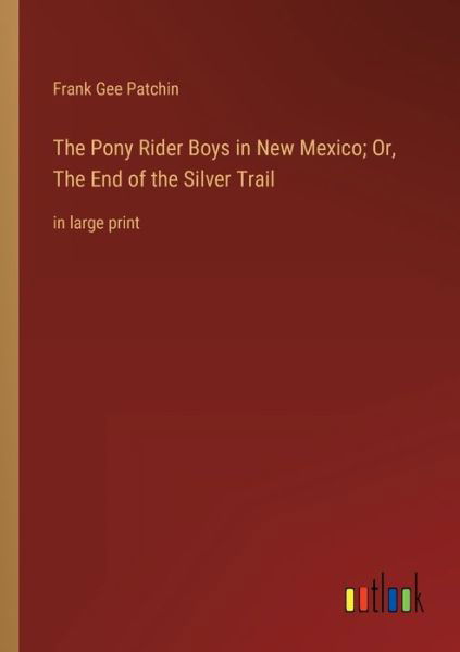 Cover for Frank Gee Patchin · The Pony Rider Boys in New Mexico; Or, The End of the Silver Trail (Paperback Book) (2023)