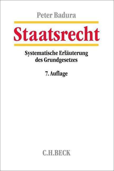 Cover for Badura · Staatsrecht (Book)