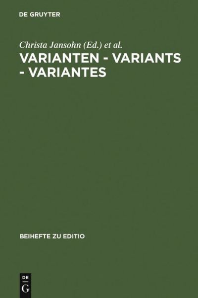 Cover for Christa Jansohn · Varianten,Variants,Variantes (Book) (2005)