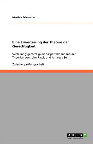 Eine Erweiterung der Theorie - Schroeder - Books - GRIN Verlag - 9783640404223 - August 25, 2009