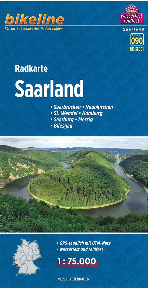 Saarland, Bikeline Radkarte - Esterbauer - Książki - Esterbauer Verlag - 9783850003223 - 6 sierpnia 2013