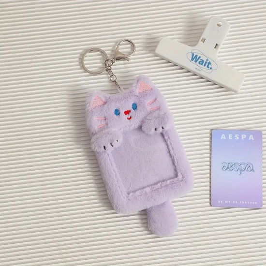 Cover for PLUSH PHOTOCARD KEYRING HOLDER · Cute Purple Kitty (Keyring) [Purple Kitty edition] (2024)