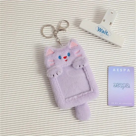 Cover for PLUSH PHOTOCARD KEYRING HOLDER · Cute Purple Kitty (Nyckelring) [Purple Kitty edition] (2024)