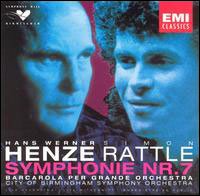 Cover for Henze / Rattle / Birmingham Symphony Orchestra · Symphony 7 / Barcarola Per Grande Orchestra (CD) (2001)
