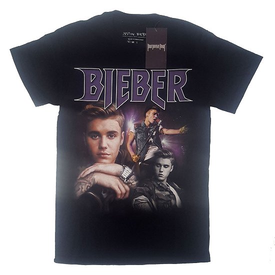 Cover for Justin Bieber · Justin Bieber Unisex T-Shirt: JB Homage (T-shirt) [size L] [Black - Unisex edition]