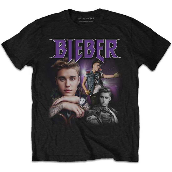 Cover for Justin Bieber · Justin Bieber Unisex T-Shirt: JB Homage (T-shirt) [size L] [Black - Unisex edition]