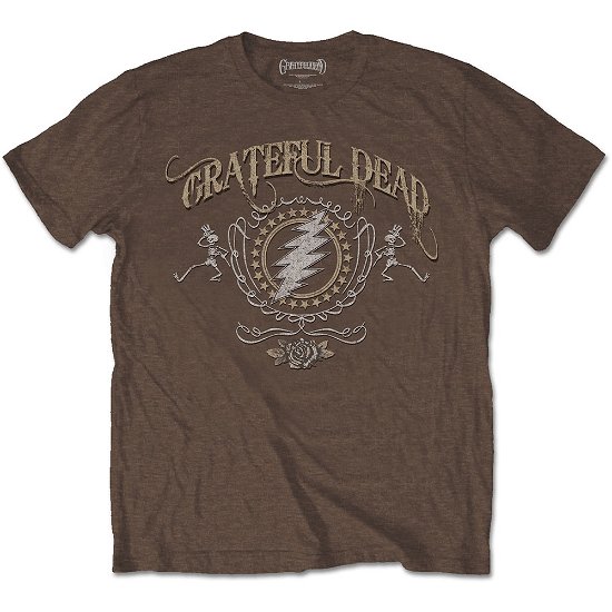 Cover for Grateful Dead · Grateful Dead Unisex T-Shirt: Bolt (T-shirt) [size S] [Brown - Unisex edition] (2020)