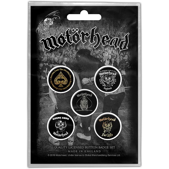 Cover for Motörhead · Motorhead Button Badge Pack: Clean Your Clock (MERCH)