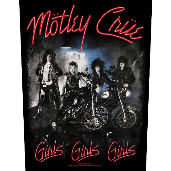 Motley Crue Back Patch: Girls, Girls, Girls - Mötley Crüe - Koopwaar -  - 5056365727224 - 