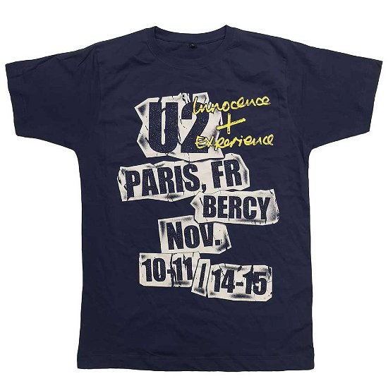 U2 Unisex T-Shirt: I+E Paris Event 2015 (Ex-Tour) - U2 - Merchandise -  - 5056561002224 - 