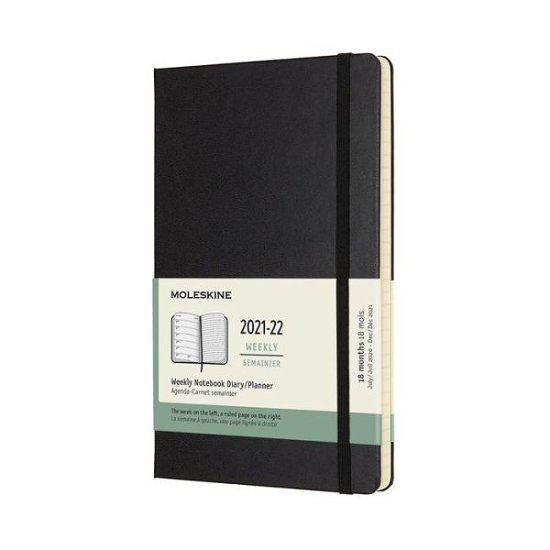 Moleskine 2022 18-Month Weekly Large Hardcover Notebook: Black - Moleskine - Books - MOLESKINE - 8056420856224 - March 18, 2021