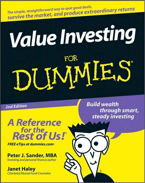 Cover for Peter J. Sander · Value Investing For Dummies (Paperback Book) (2008)